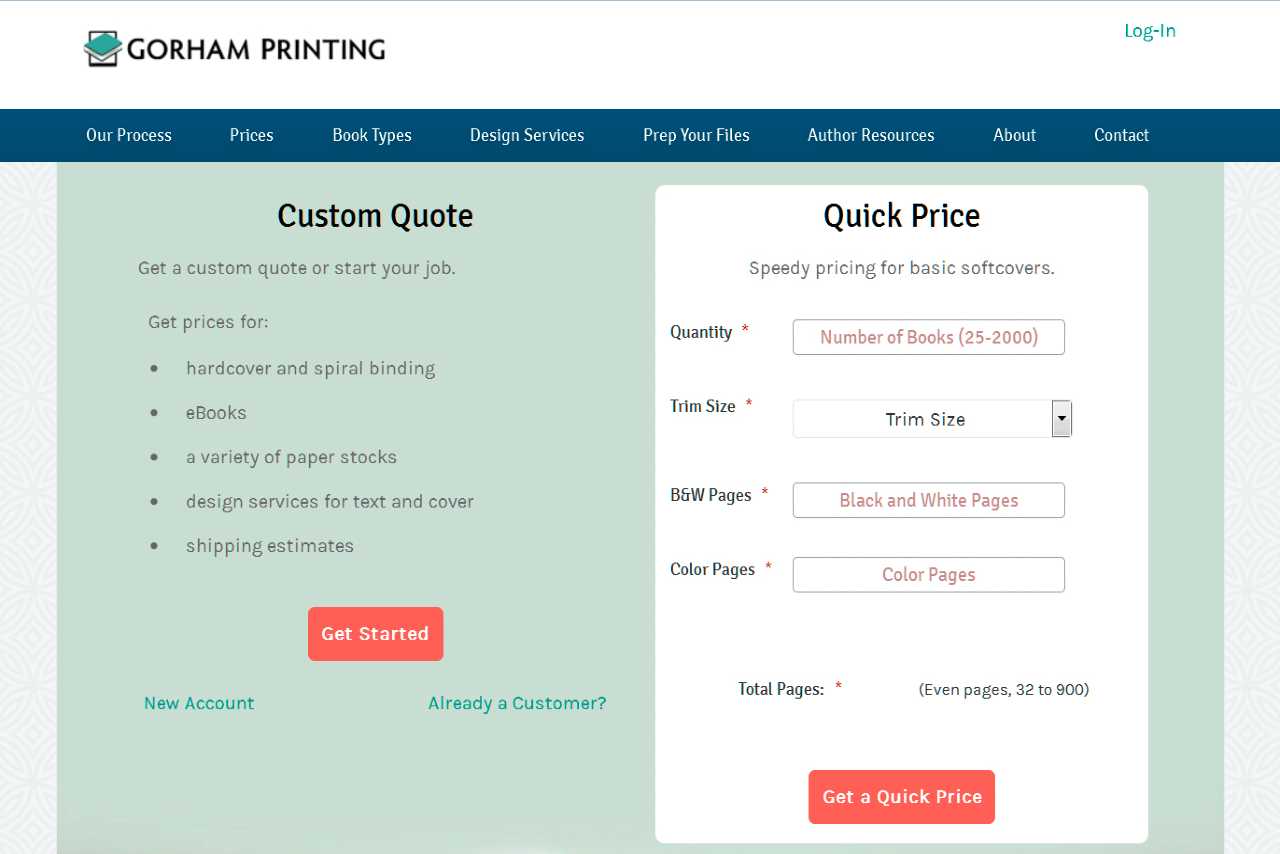 new online ordering. Instant Quote Generator by Gorham Printing