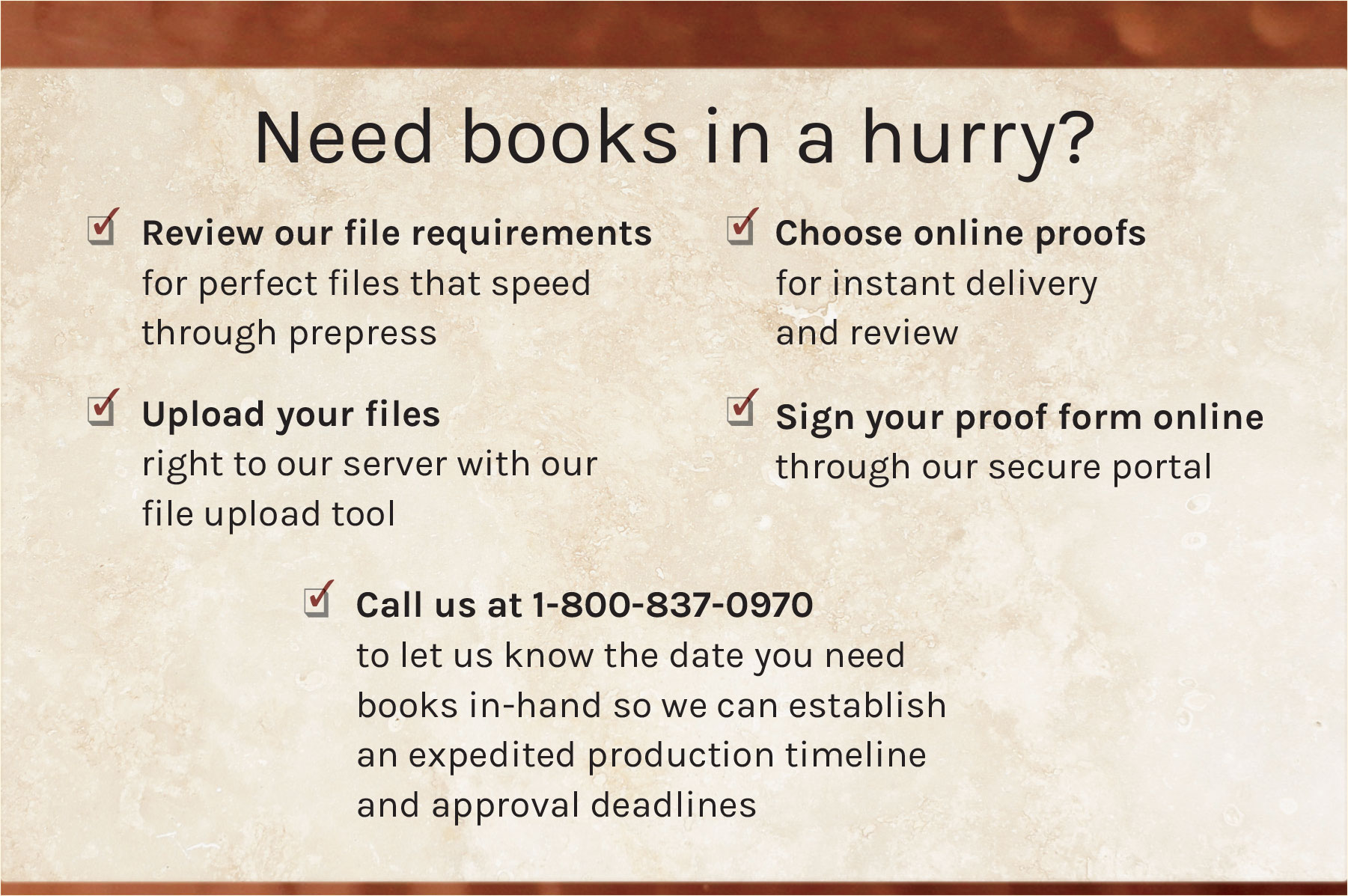 Need books in a hurry Print a book Gorham Printing