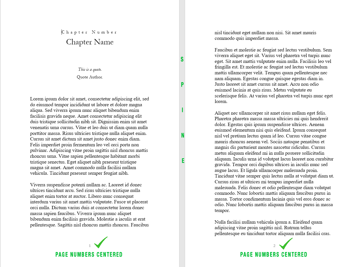 book printing page numbers 2